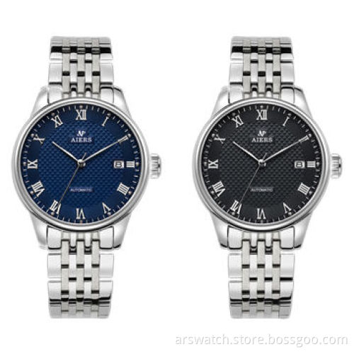 High quality luxury automatic watches for men, business watch style, stainless steel case